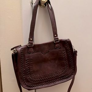 Miztique braided vegan leather satchel